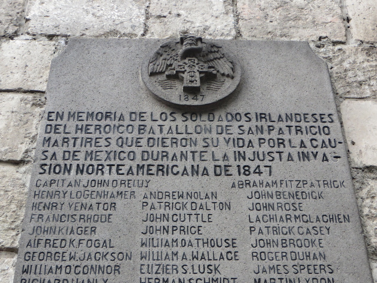 Image result for san patricio memorial mexico city
